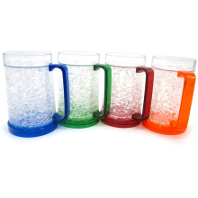 Plastic Freezer Beer Mugs with Gel by Trademark Innovations (Set of 4)